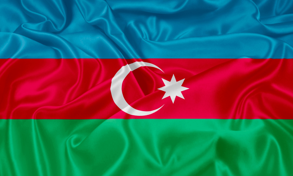 The flag of Azerbaijan